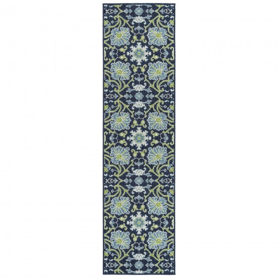 Kaleen Sunice Collection SUN02-22 Navy Throw Rug 1'9" x 3'