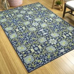 Kaleen Sunice Collection SUN02-22 Navy Throw Rug 1'9" x 3'