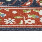 Kaleen Sunice Collection Tangerine Navy Runner 2'2" x 8'