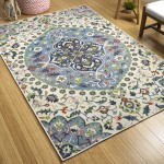 Kaleen Sunice Collection Light Ivory Area Rug 3'6" x 5'6"