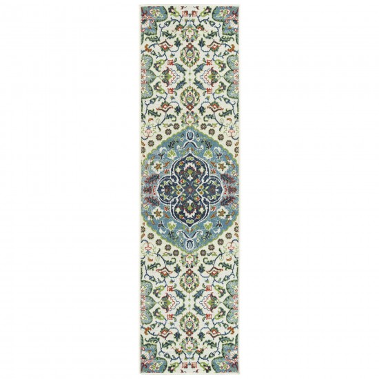 Kaleen Sunice Collection Light Ivory Area Rug 7'2" x 10'5"