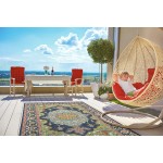 Kaleen Sunice Collection Dark Lime Green Area Rug 5' x 7'6"