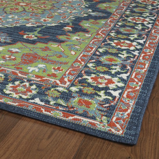 Kaleen Sunice Collection Dark Lime Green Area Rug 5' x 7'6"