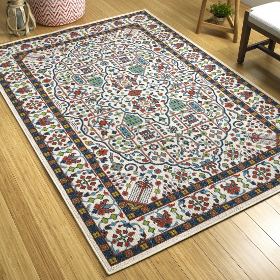 Kaleen Sunice Collection SUN07-01 Ivory Area Rug 3'6" x 5'6"