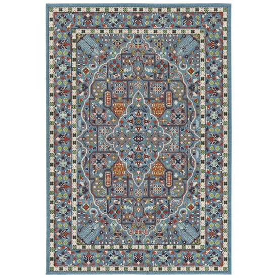 Kaleen Sunice Collection Light Light Blue Throw Rug 1'9" x 3'