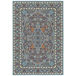 Kaleen Sunice Collection Light Light Blue Throw Rug 2'5" x 3'9"
