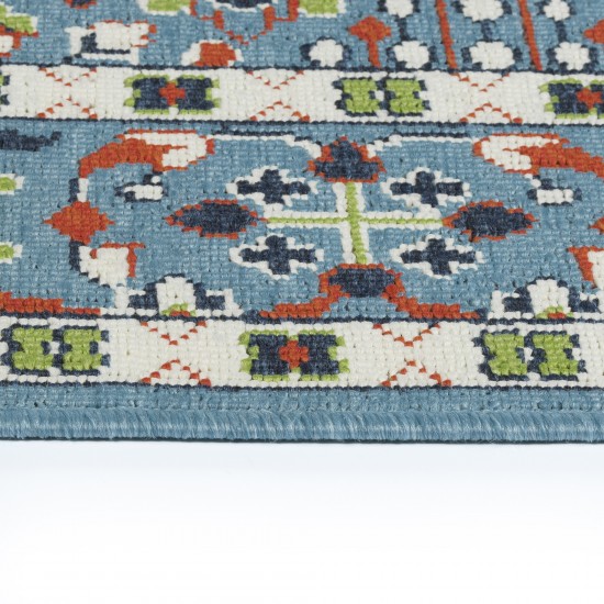 Kaleen Sunice Collection Light Light Blue Throw Rug 2'5" x 3'9"