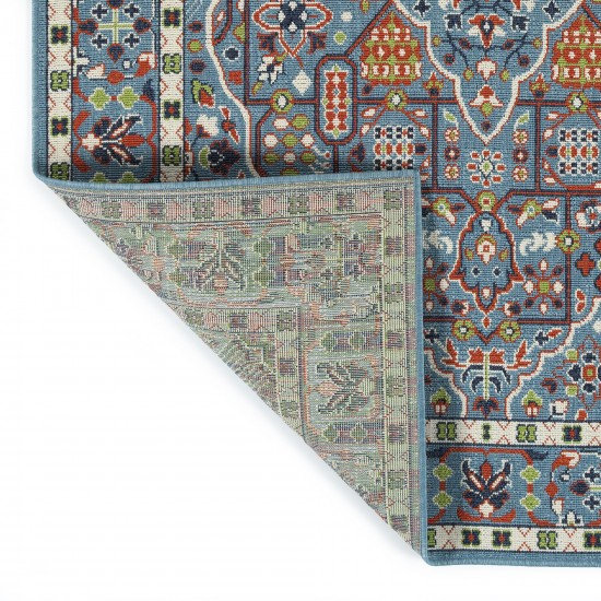 Kaleen Sunice Collection Light Light Blue Throw Rug 2'5" x 3'9"