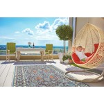 Kaleen Sunice Collection Light Light Blue Throw Rug 2'5" x 3'9"
