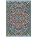 Kaleen Sunice Collection Light Light Blue Area Rug 7'2" x 10'5"