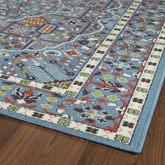 Kaleen Sunice Collection Light Light Blue Area Rug 7'2" x 10'5"