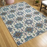 Kaleen Sunice Collection SUN10-79 Light Blue Area Rug 3'6" x 5'6"