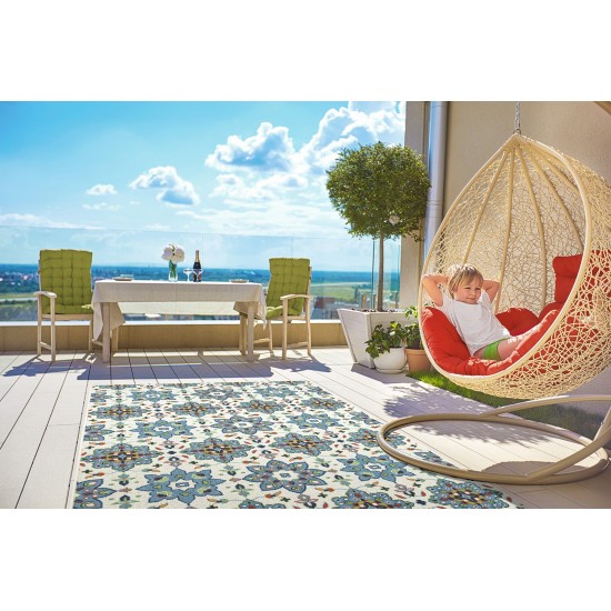 Kaleen Sunice Collection SUN10-79 Light Blue Area Rug 5' x 7'6"