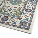 Kaleen Sunice Collection Ivory LtBlue Throw Rug 1'9" x 3'