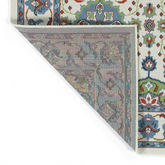 Kaleen Sunice Collection Ivory LtBlue Runner 2'2" x 8'