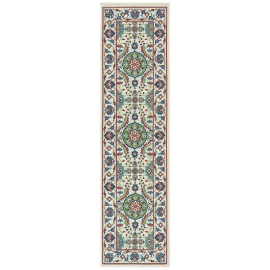 Kaleen Sunice Collection Ivory LtBlue Area Rug 5' x 7'6"