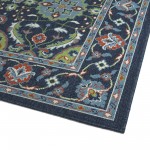 Kaleen Sunice Collection Navy LtBlue Throw Rug 1'9" x 3'