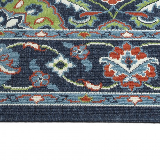 Kaleen Sunice Collection Navy LtBlue Throw Rug 1'9" x 3'