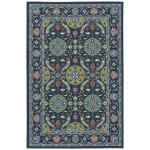 Kaleen Sunice Collection Navy LtBlue Area Rug 3'6" x 5'6"