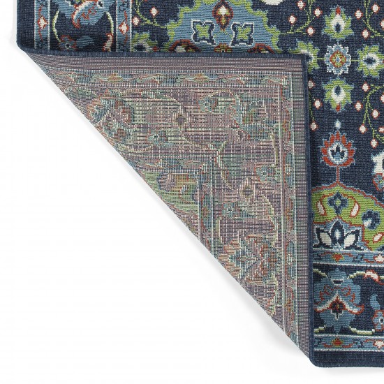 Kaleen Sunice Collection Navy LtBlue Area Rug 3'6" x 5'6"