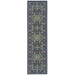 Kaleen Sunice Collection Navy LtBlue Area Rug 3'6" x 5'6"