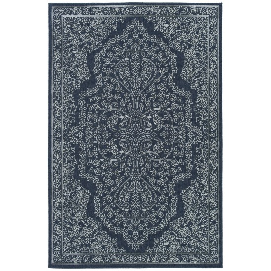 Kaleen Sunice Collection SUN12-22 Navy Throw Rug 1'9" x 3'