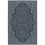 Kaleen Sunice Collection SUN12-22 Navy Throw Rug 2'5" x 3'9"