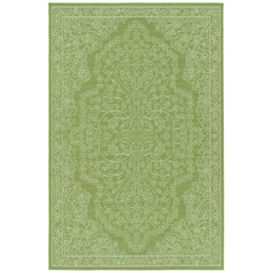 Kaleen Sunice Collection Bright Lime Green Throw Rug 1'9" x 3'