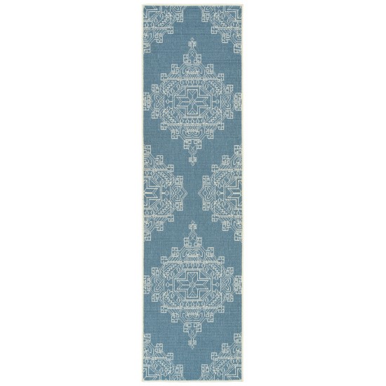 Kaleen Sunice Collection SUN15-79 Light Blue Runner 2'2" x 8'