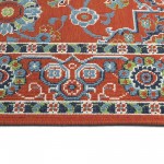 Kaleen Sunice Collection Tangerine LtBlue Runner 2'2" x 8'