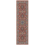 Kaleen Sunice Collection Tangerine LtBlue Area Rug 3'6" x 5'6"