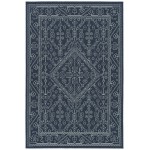 Kaleen Sunice Collection Navy White Throw Rug 1'9" x 3'