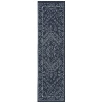 Kaleen Sunice Collection Navy White Throw Rug 1'9" x 3'