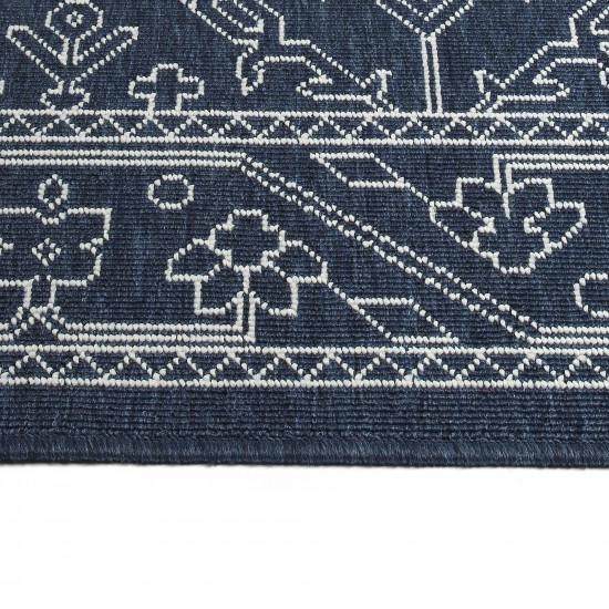 Kaleen Sunice Collection Navy White Runner 2'2" x 8'