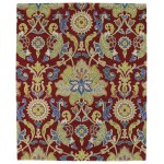 Kaleen Taj Collection Dark Red Area Rug 3'9" x 3'9"