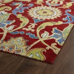 Kaleen Taj Collection Dark Red Area Rug 3'9" x 3'9"