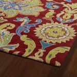 Kaleen Taj Collection Dark Red Area Rug 3'9" x 3'9"