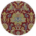 Kaleen Taj Collection Dark Red Area Rug 3'9" x 3'9"