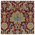 Kaleen Taj Collection Dark Red Area Rug 3'9" x 3'9"