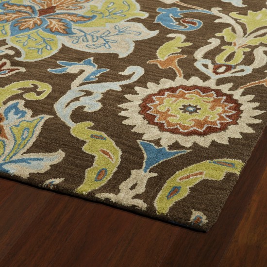Kaleen Taj Collection TAJ02-40 Chocolate Area Rug 3'9" x 3'9"