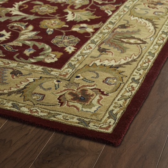 Kaleen Taj Collection Burgundy Brown Area Rug 5' x 7'9"