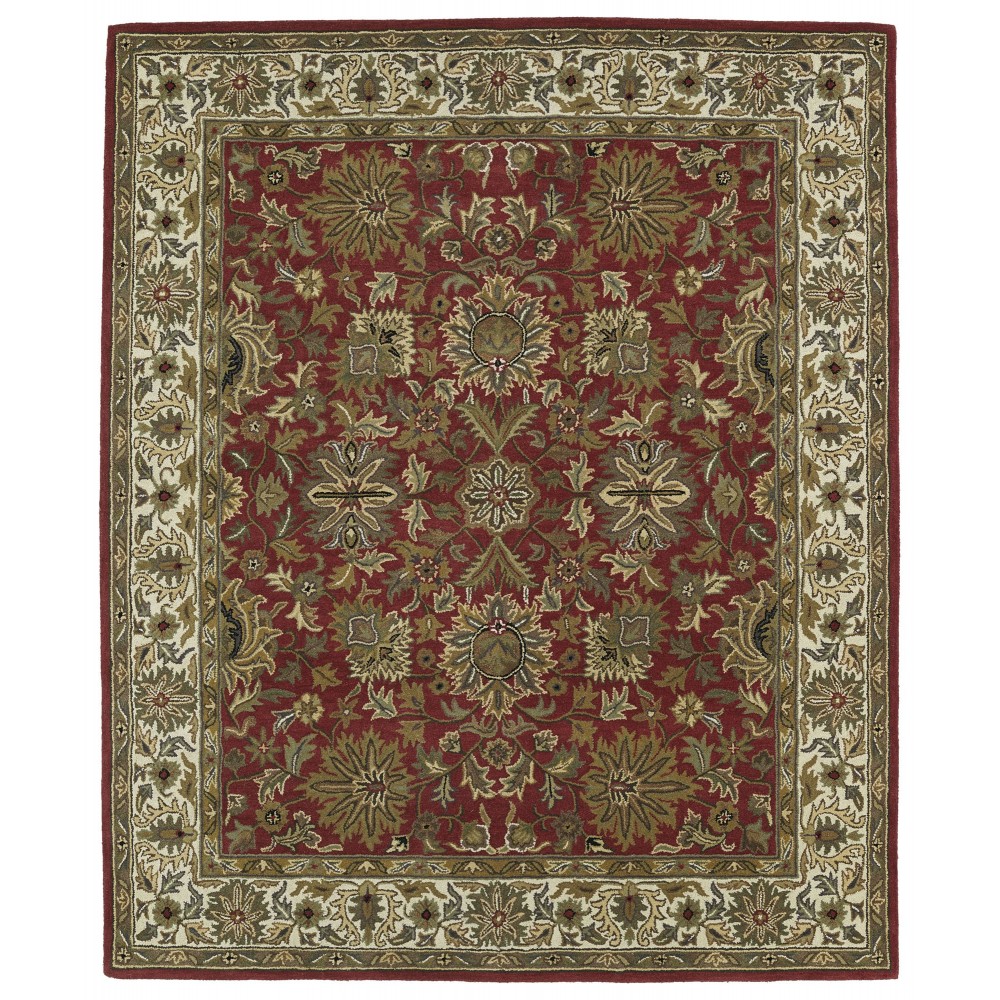 Kaleen Taj Collection Red Beige Area Rug 8' x 11' Kaleen Taj Collection Red Beige Area Rug 8' x 11'
