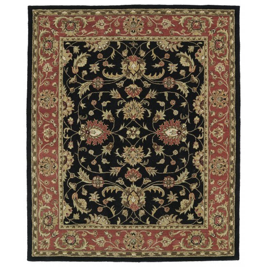 Kaleen Taj Collection Black Salmon Area Rug 5' x 7'9"