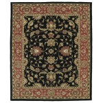 Kaleen Taj Collection Black Salmon Area Rug 7'6" x 9'