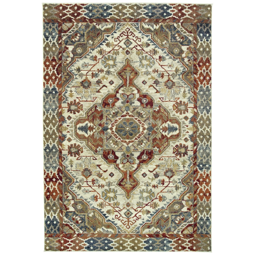 Kaleen Tallah Collection Multi Ivory Area Rug 2'7" x 5'11"