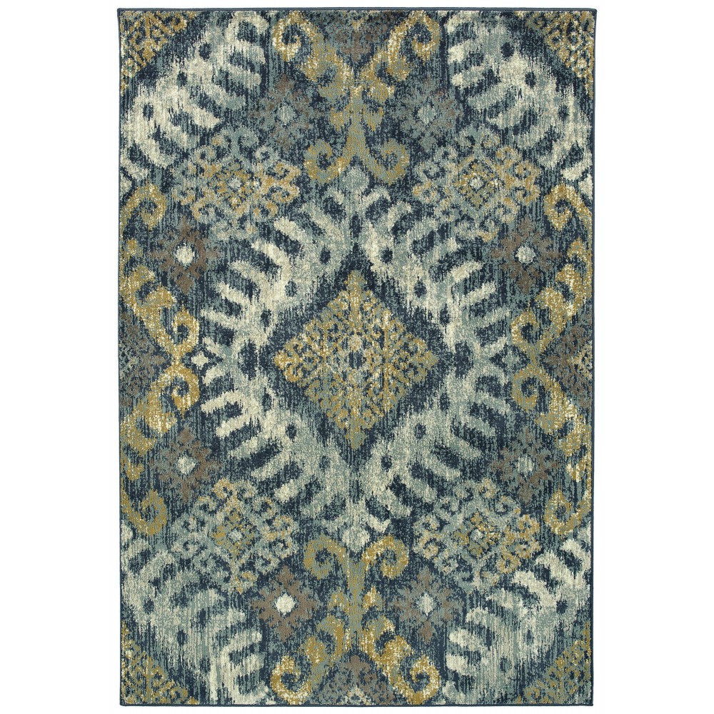 Kaleen Tallah Collection Navy Gray Area Rug 7'7" x 9'6" Kaleen Tallah Collection Navy Gray Area Rug 7'7" x 9'6"