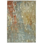 Kaleen Tallah Collection Multi LtBlue Area Rug 4'11" x 7'10"
