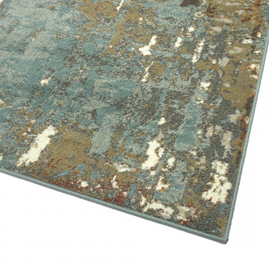 Kaleen Tallah Collection Multi LtBlue Area Rug 4'11" x 7'10"