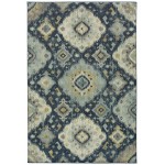 Kaleen Tallah Collection Dark Blue Throw Rug 1'10" x 3'