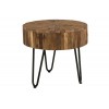 Sawyer Rustic Wood Round End Table